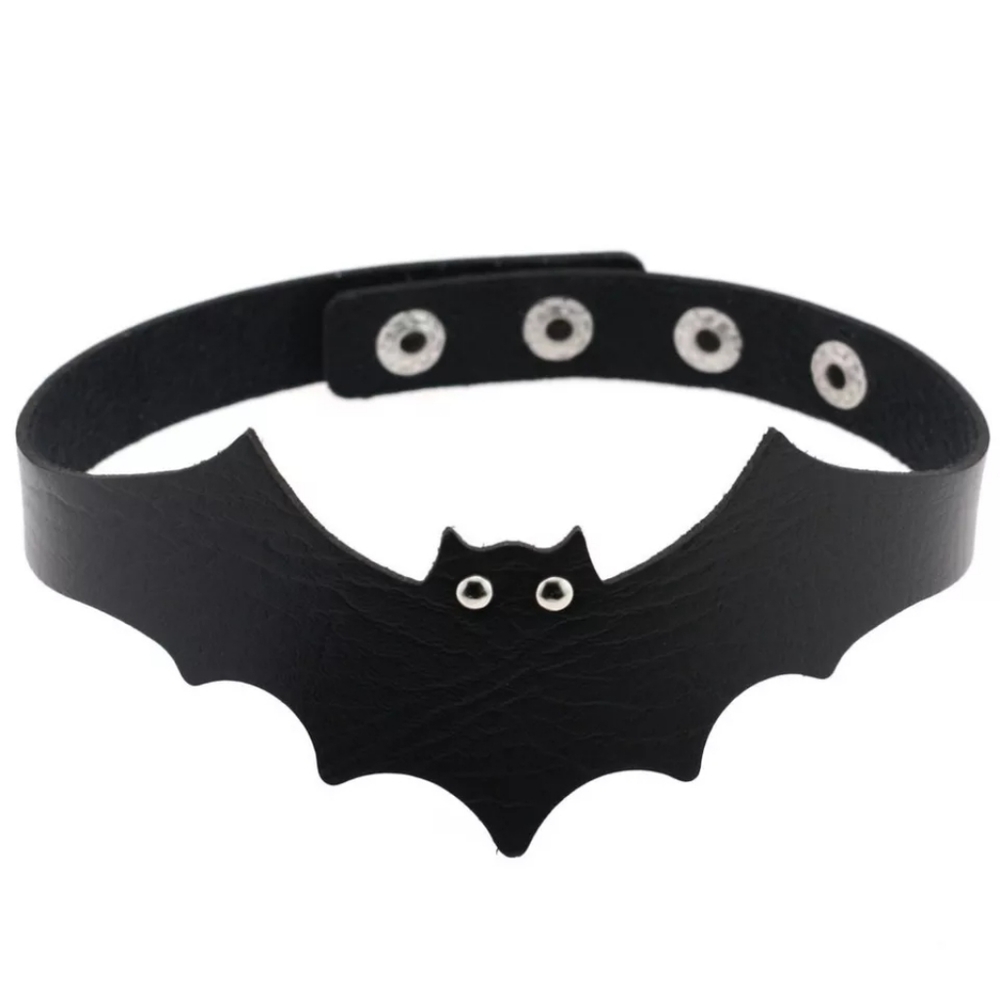 Black Bat Collar Choker Necklace
